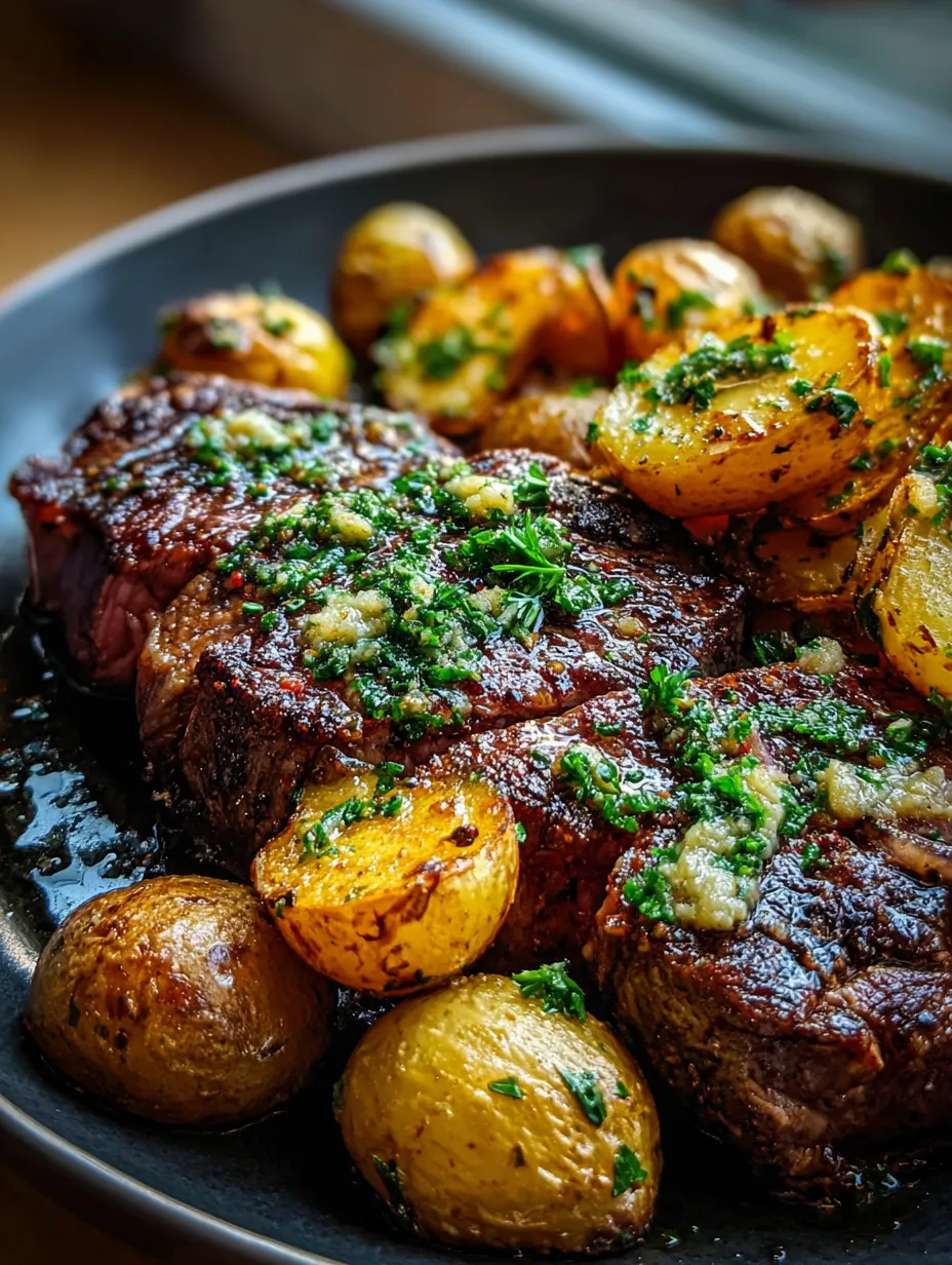 A plate of food with potatoes and meat.