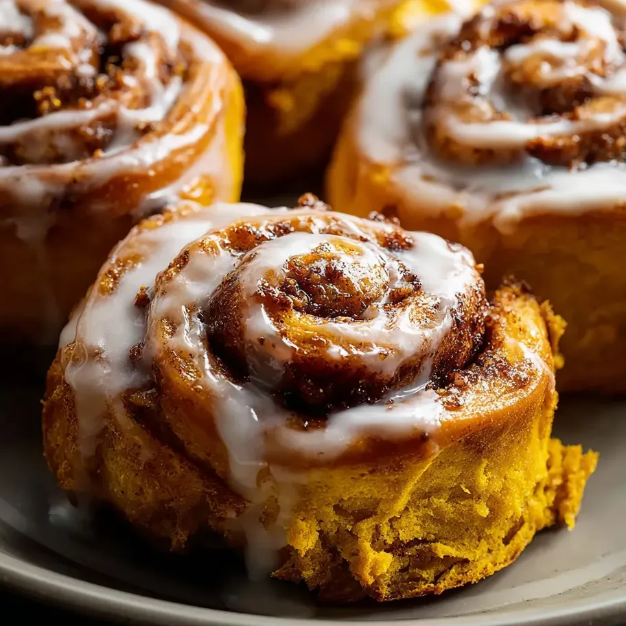Two rolls of cinnamon rolls on a plate.