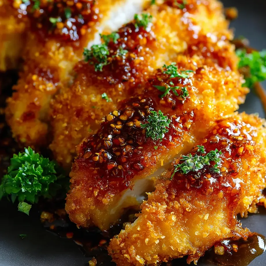 A plate of fried chicken with sauce.
