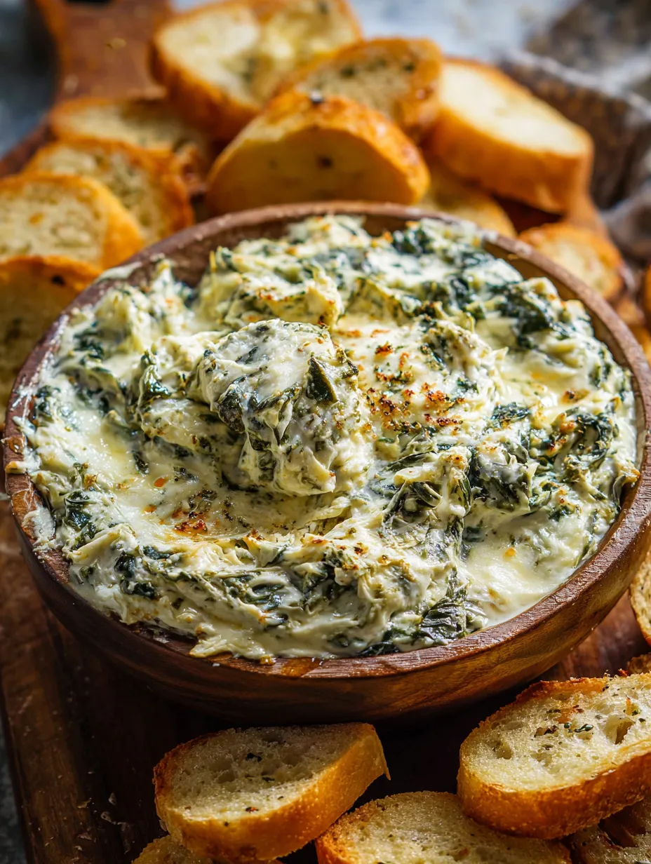 A bowl of dip with bread and vegetables.