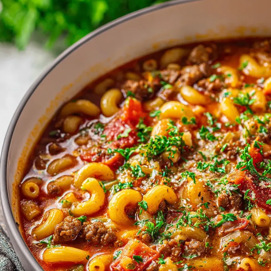 A bowl of soup with noodles and meat.