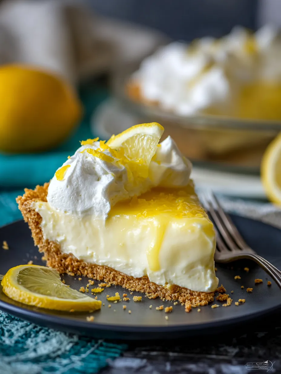 A slice of lemon meringue pie.