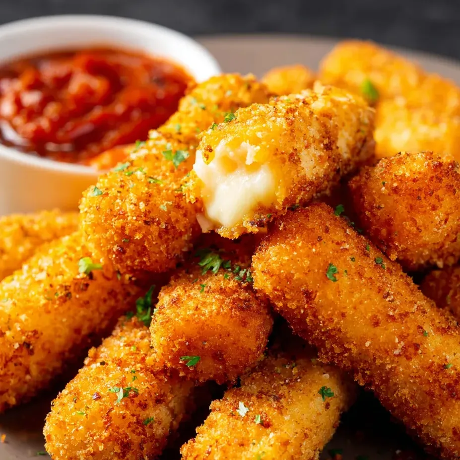 A plate of fried food with a dipping sauce.