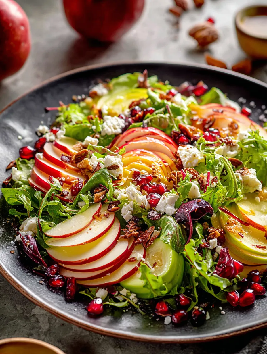 A plate of fruit salad with apples, oranges, and grapes.