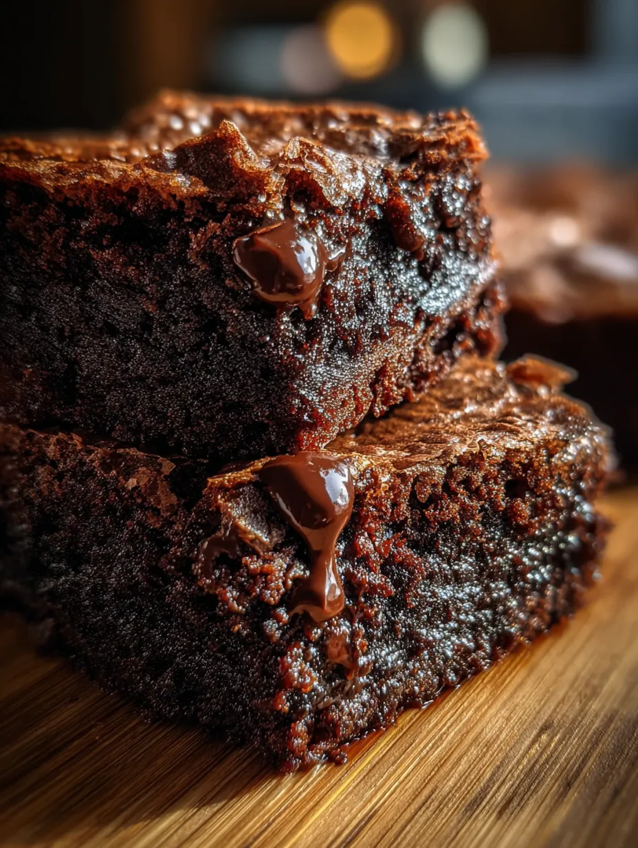 Chocolate cake with chocolate drizzle.