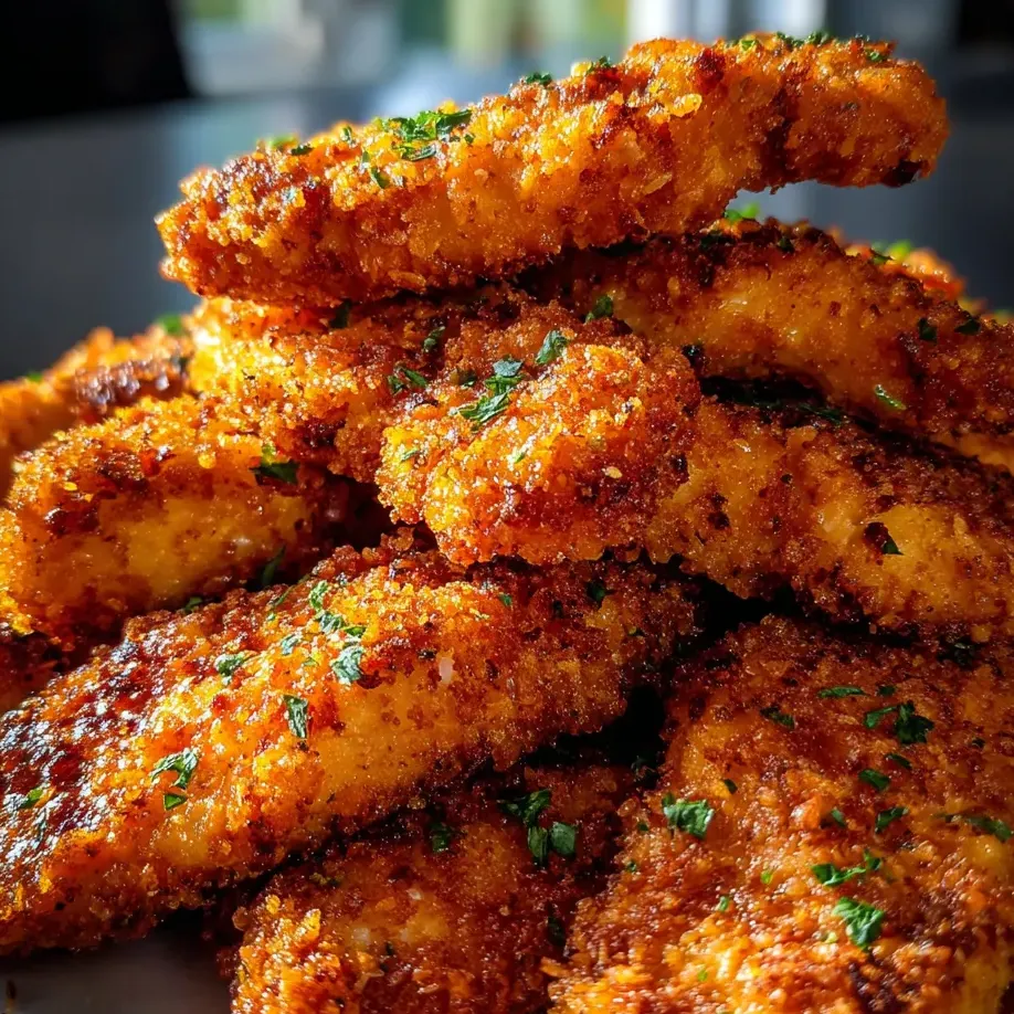 A plate of fried chicken.