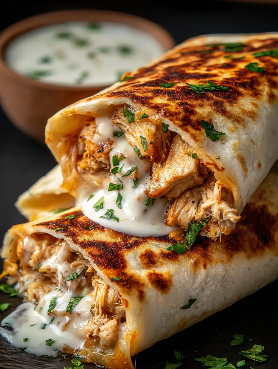 A burrito with meat and cheese.