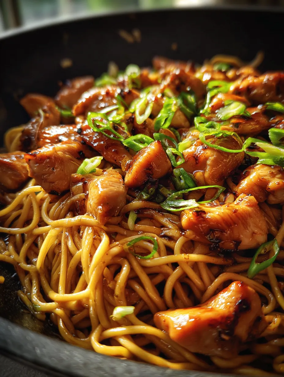 A plate of food with meat and noodles.