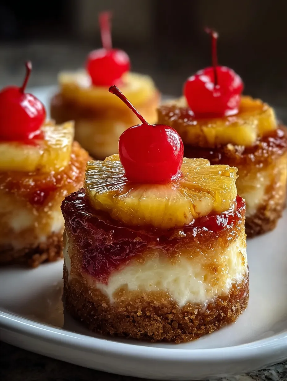 A plate of desserts with cherries on top.