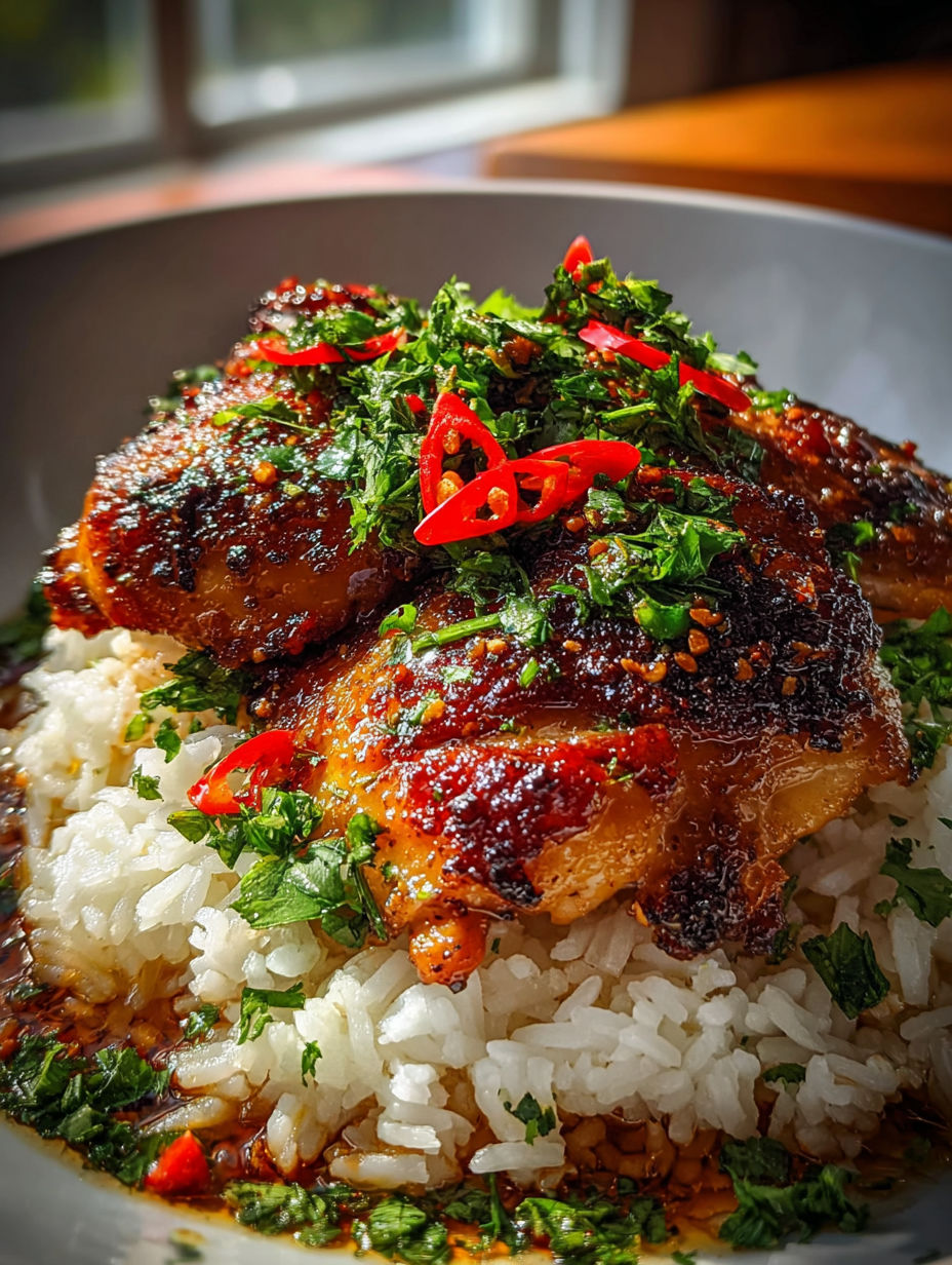 Spicy Maple Chicken Coconut Rice.
