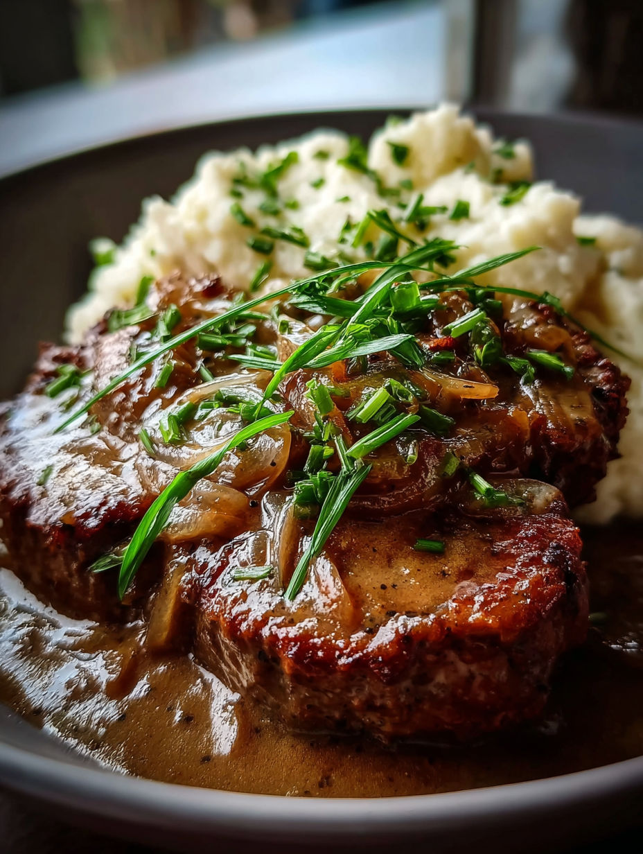A plate of food with meat and potatoes.