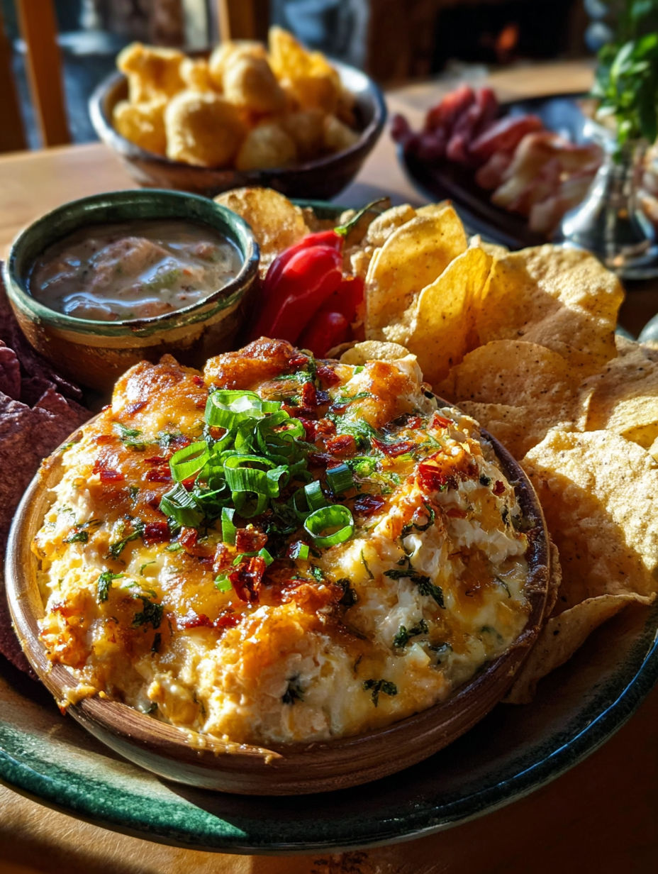 A bowl of cheese dip with chips and a spoon.