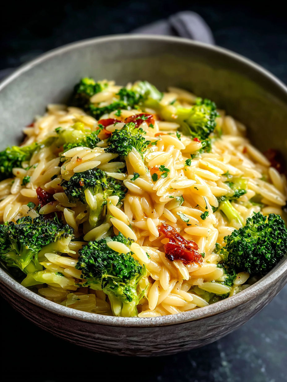 A bowl of rice and broccoli.