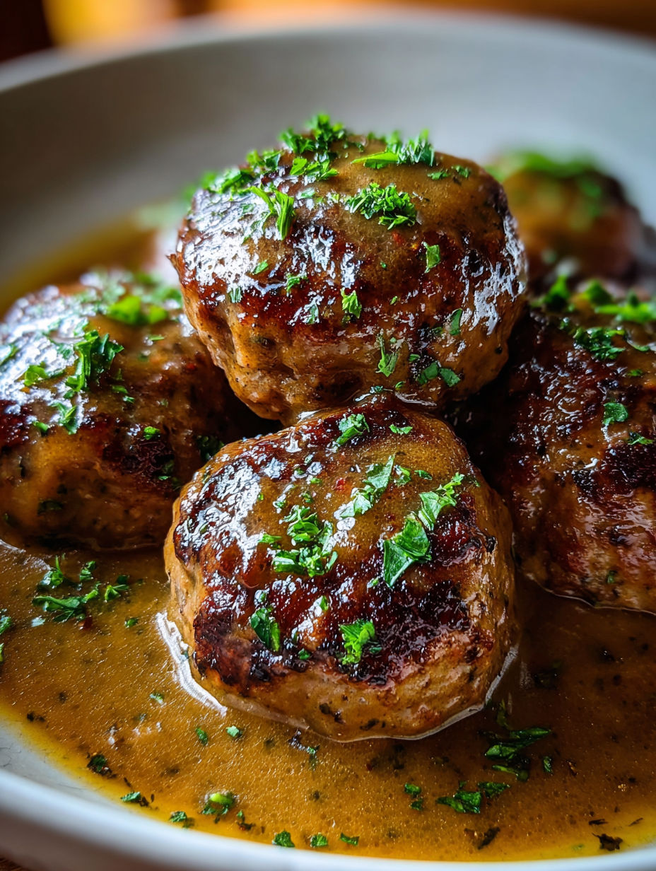 Stuffed meatballs in Guinness gravy.