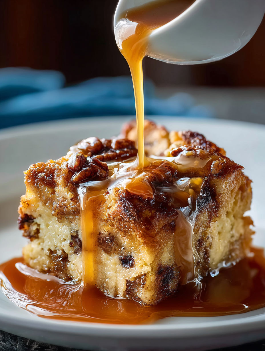 Orleans Bread Pudding with Bourbon Sauce.