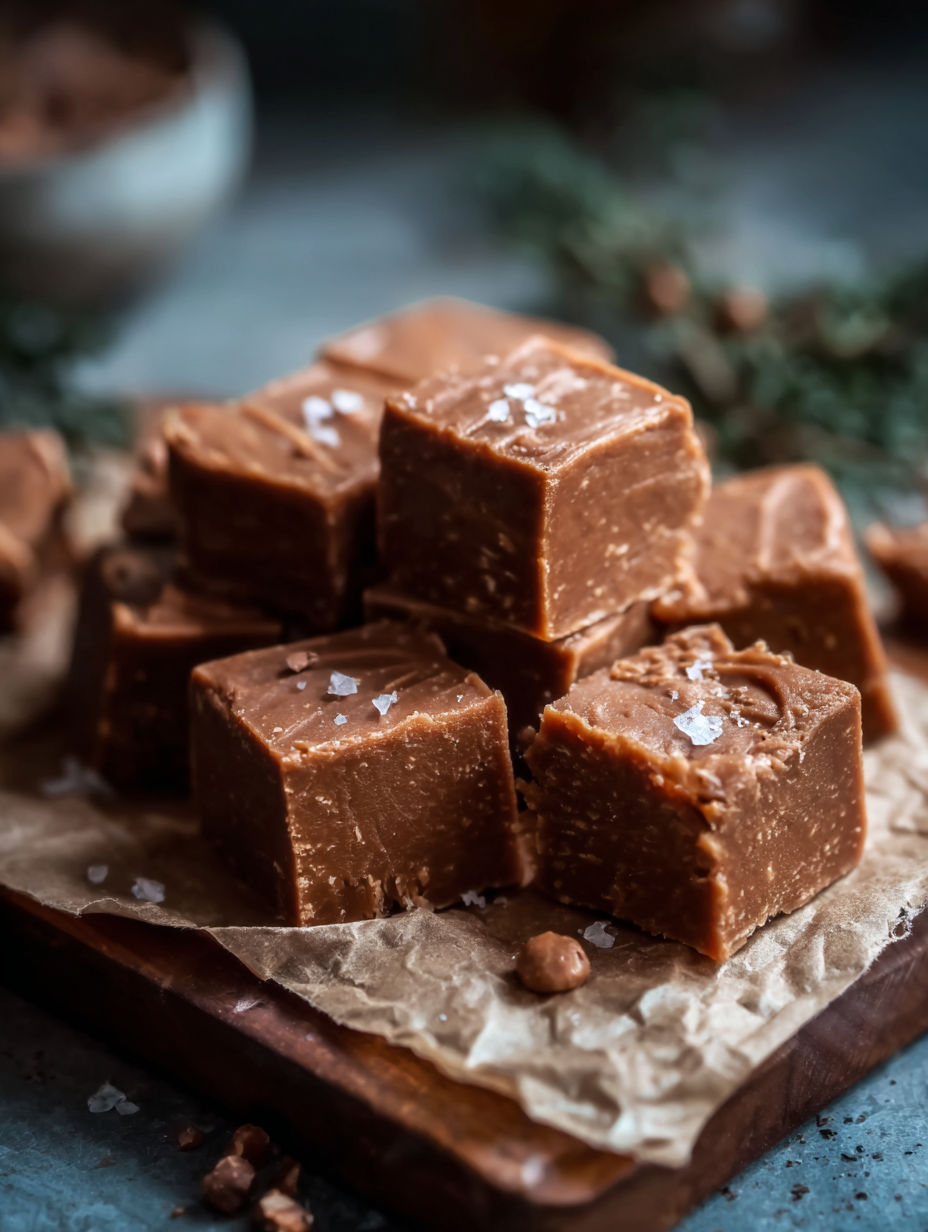 A stack of old fashioned fudge.