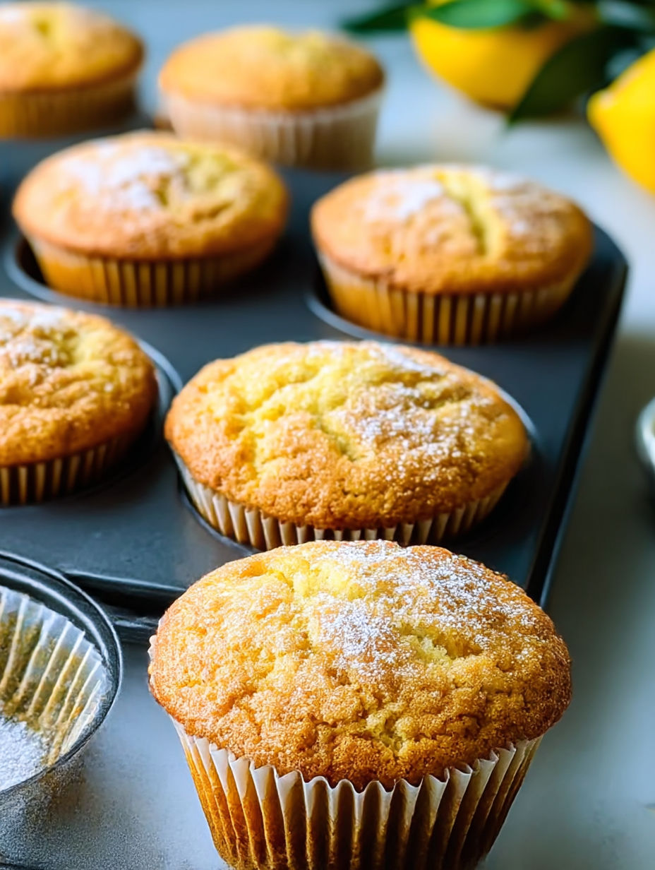 A tray of muffins with orange cardamom.