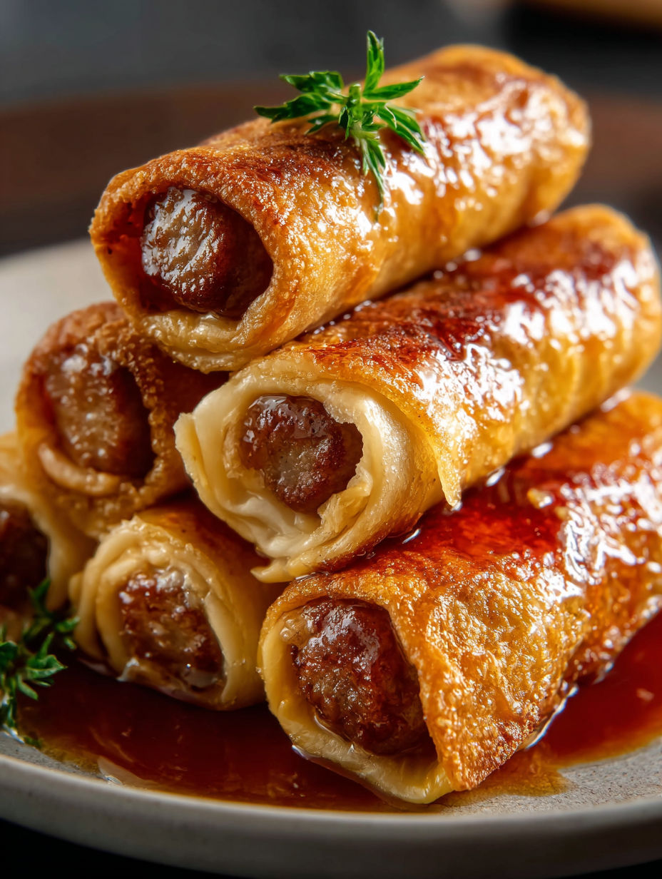 Sausage French toast roll ups.