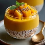 A bowl of mango sago dessert.