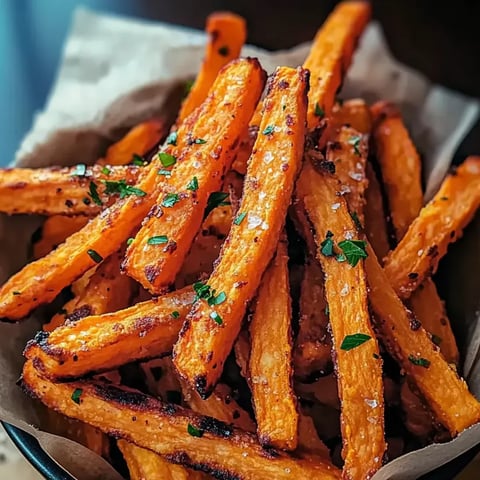 A bowl of crispy oven baked fries.