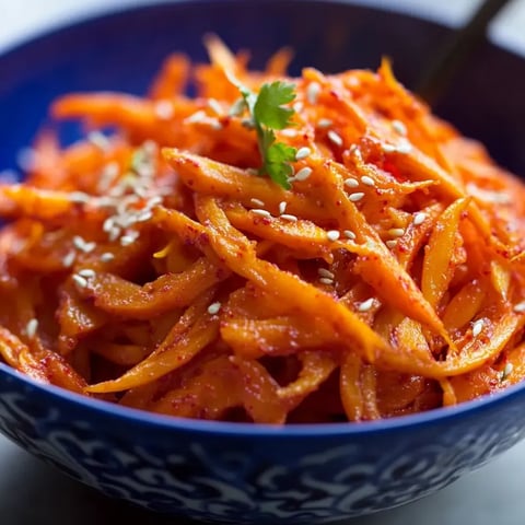 A bowl of Korean-style carrot.