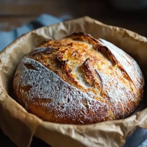 A loaf of bread on a paper towel.