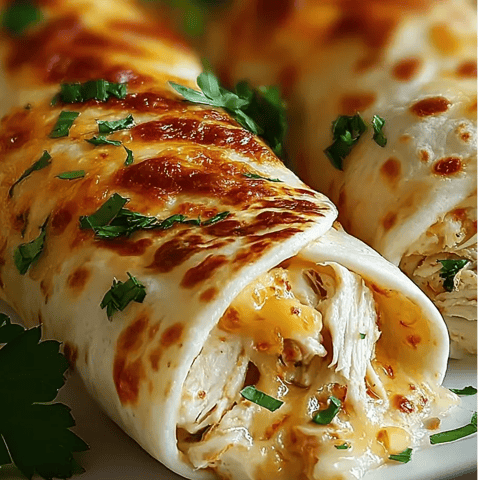 A plate of food with a burrito and a chicken wrap.