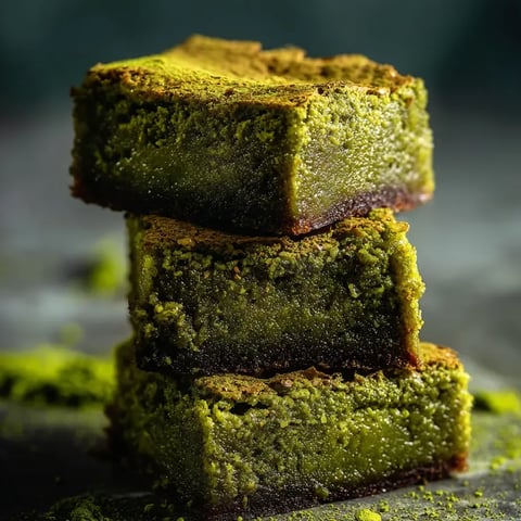 Three pieces of cake stacked on top of each other.