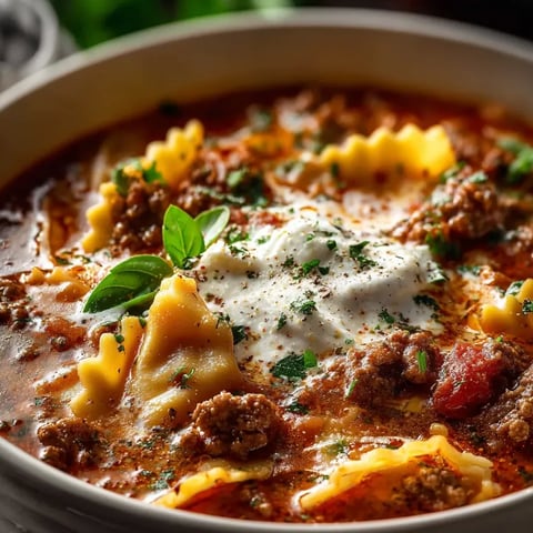 A bowl of pasta with meat and cheese.