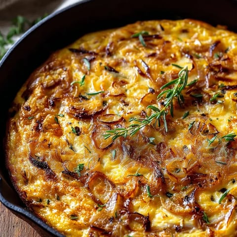 A pan of food with onions and herbs.
