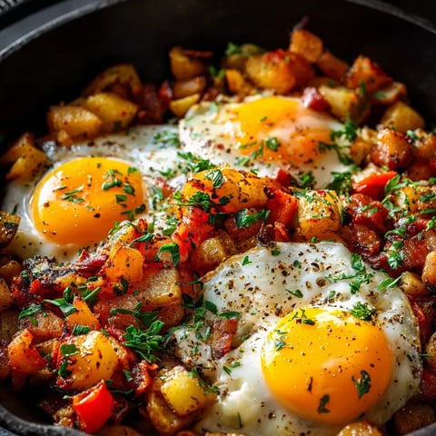 A fried egg in a bowl.