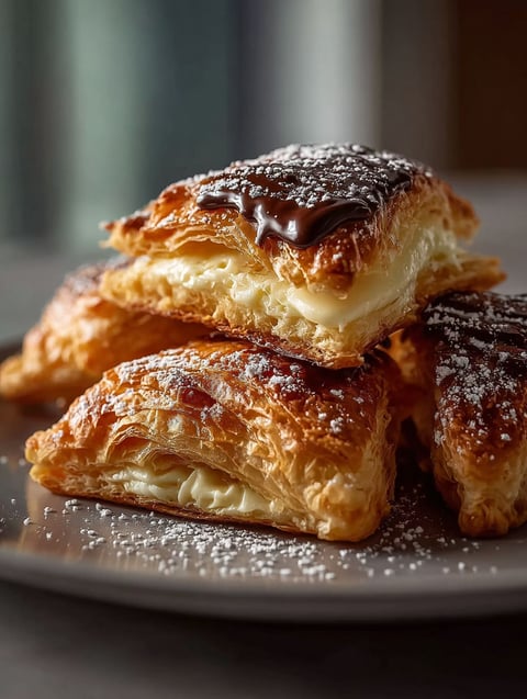 A plate of cream cheese pastries.