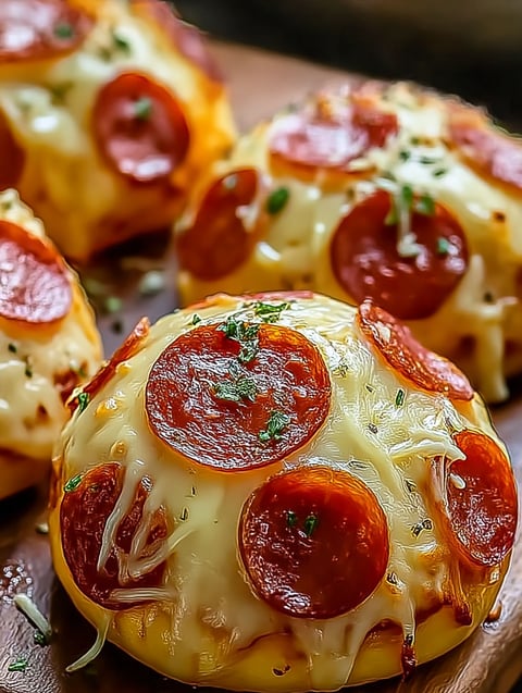 Cheesy Pepperoni Pizza Bombs.