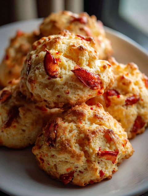 A plate of delicious biscuits.