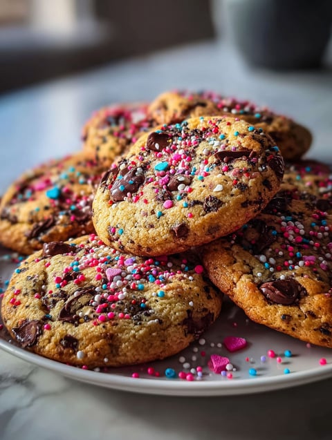 A plate of delicious cookies.